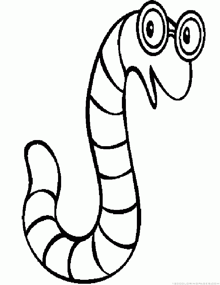 Printable Worm Coloring Pages