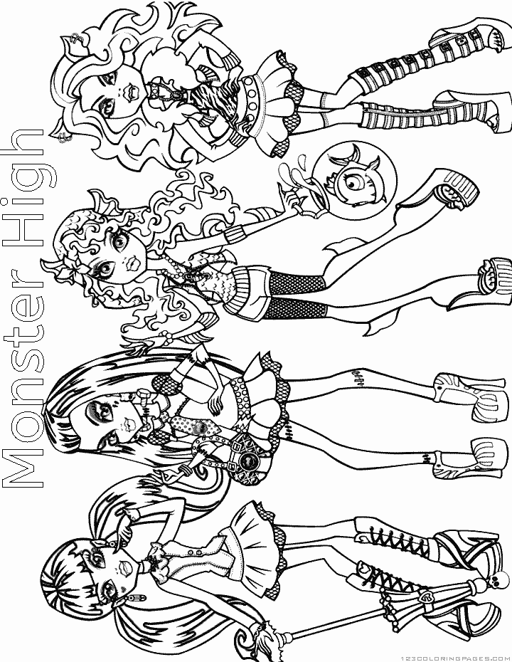 Monster High Coloring Pages Monster High Coloring Pages